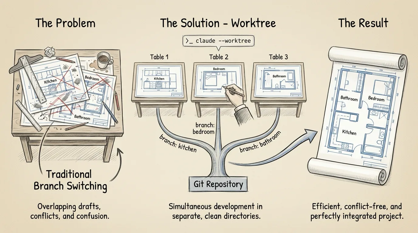 Worktree 概念示意图