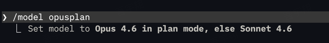 Claude Code opusplan 模型切换效果