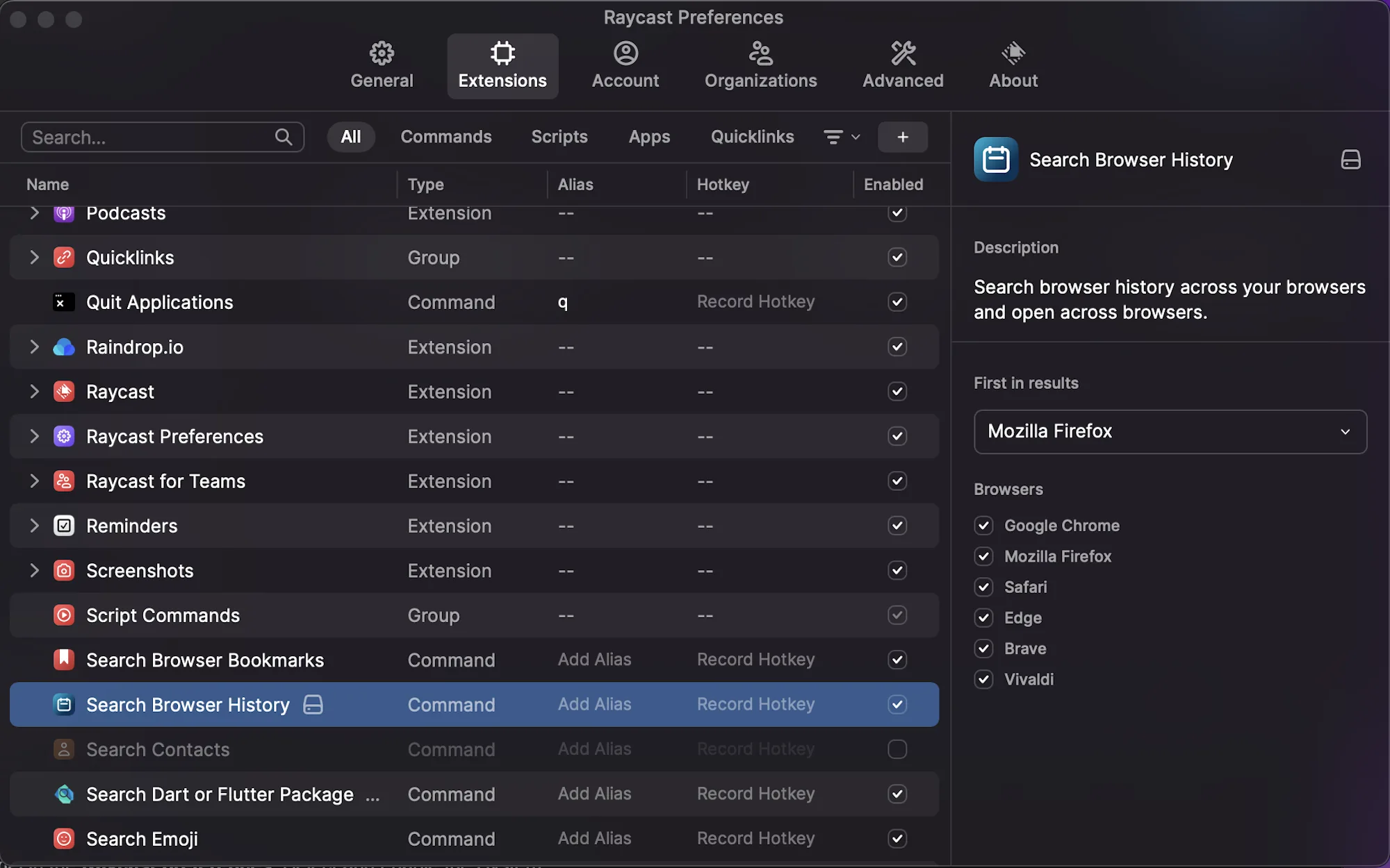 Browser History screenshot 2