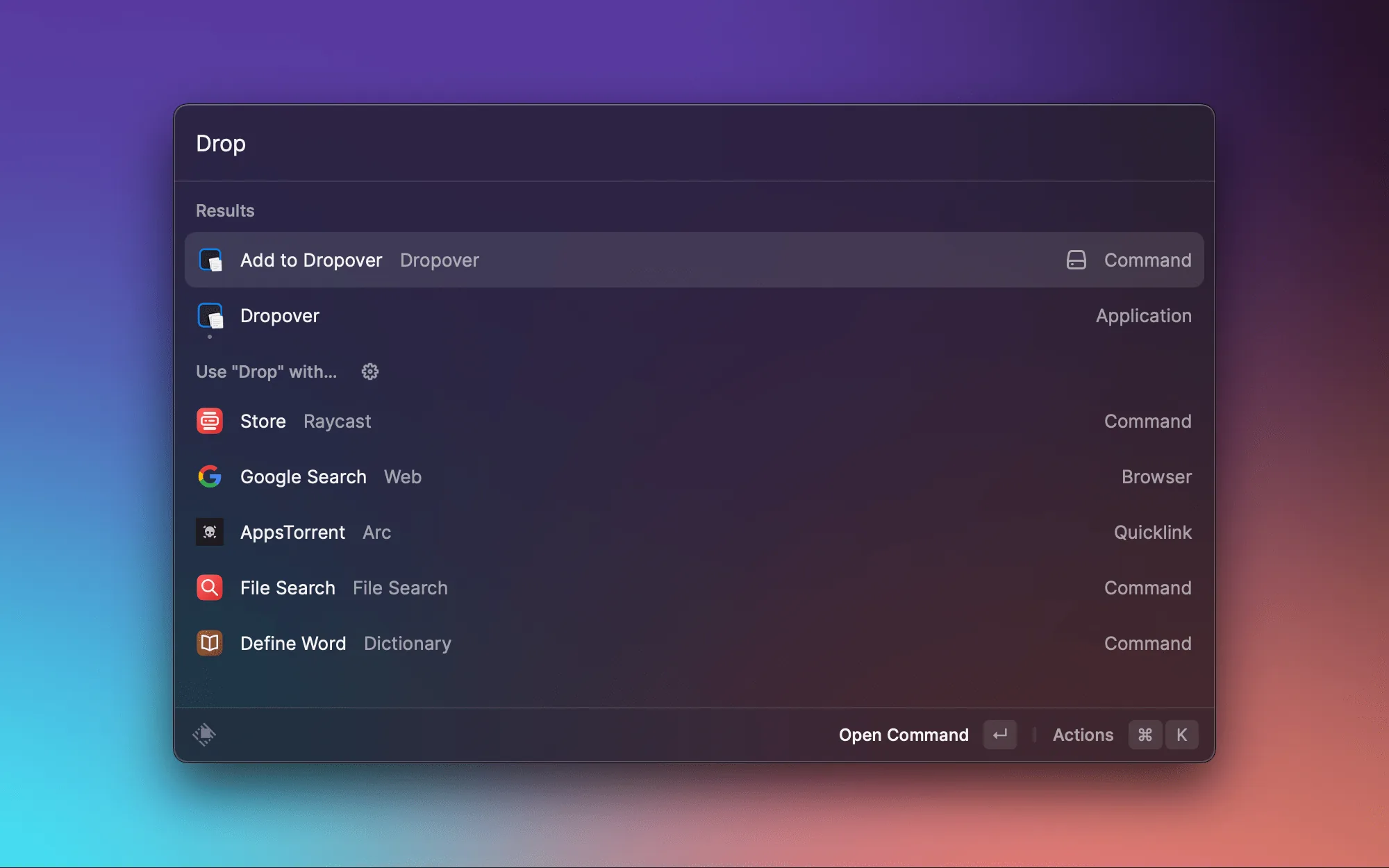 Dropover screenshot 1