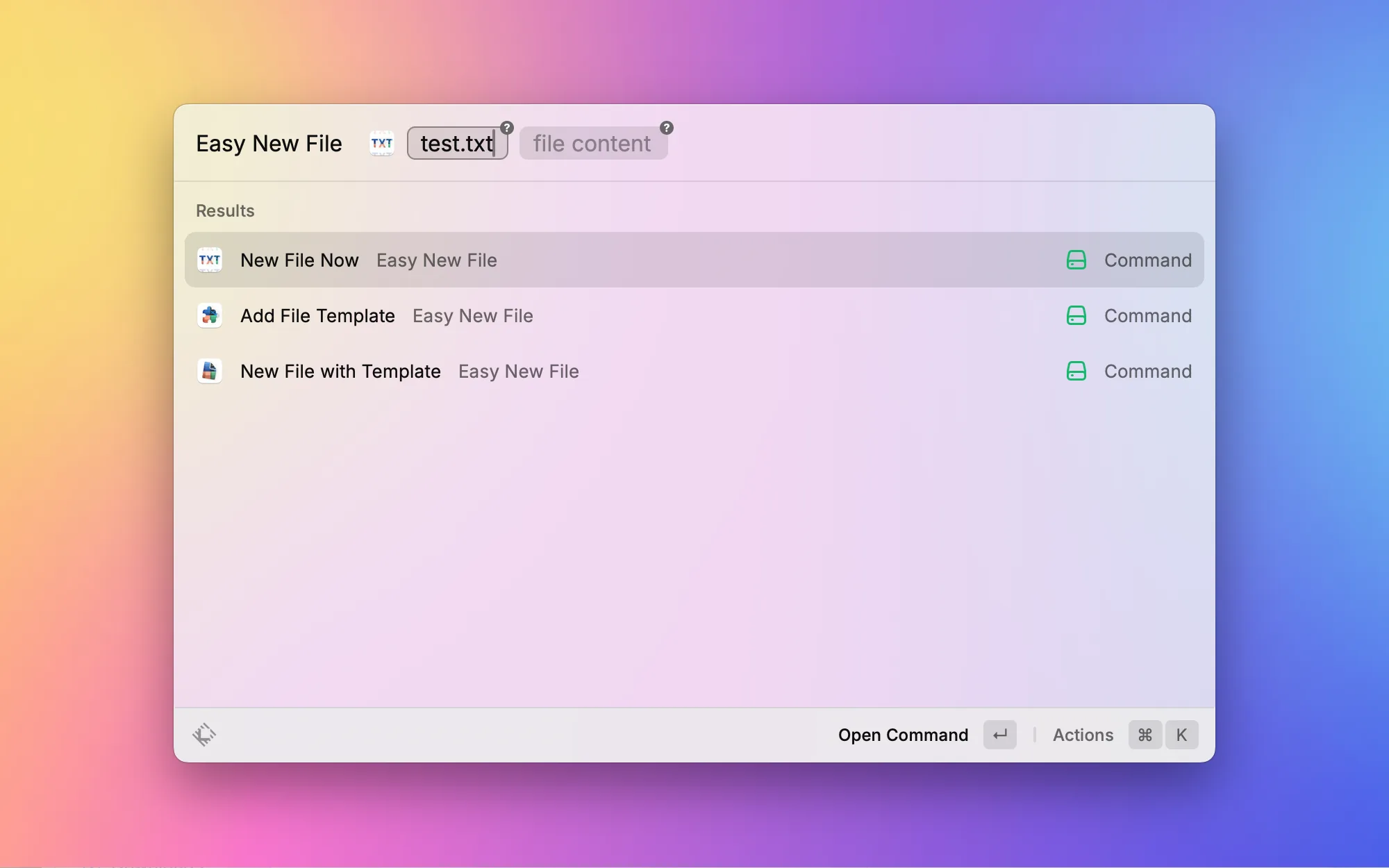Easy New File screenshot 1