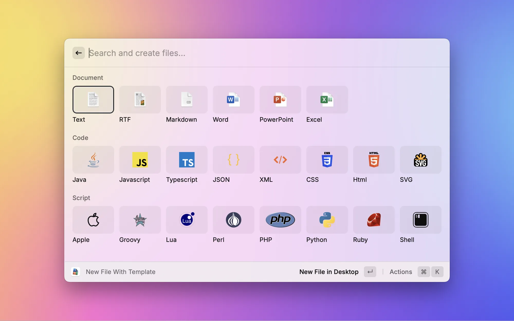 Easy New File screenshot 2