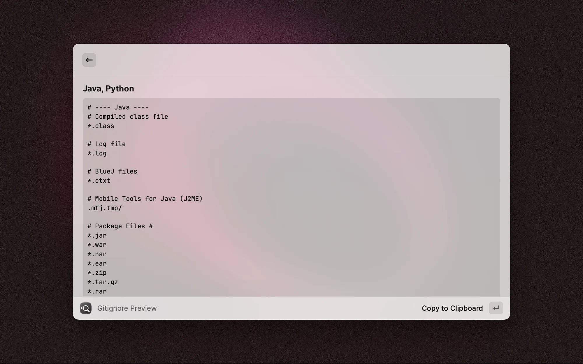 Gitignore screenshot 2
