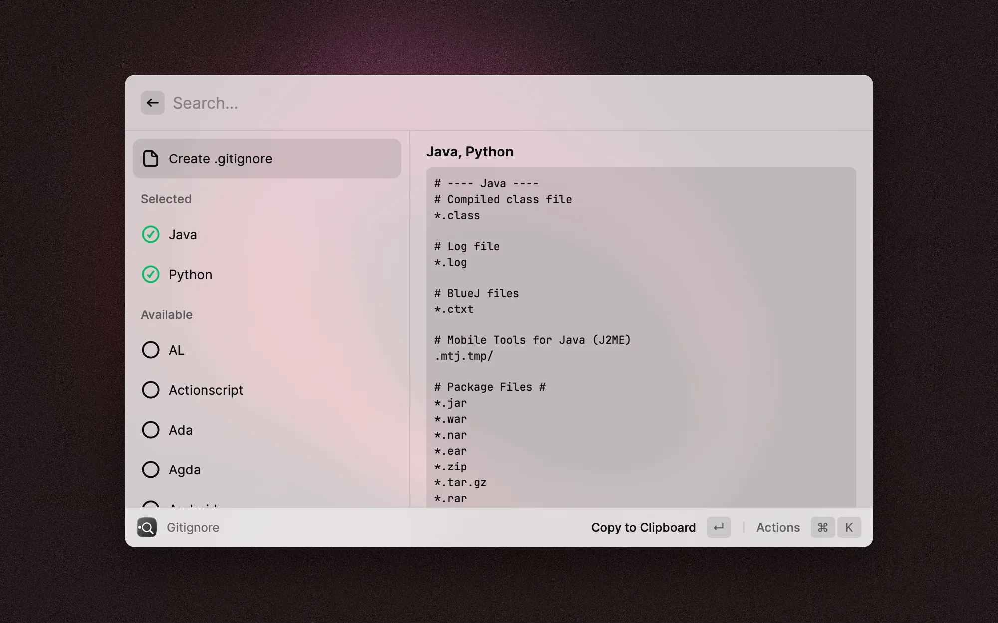 Gitignore screenshot 3