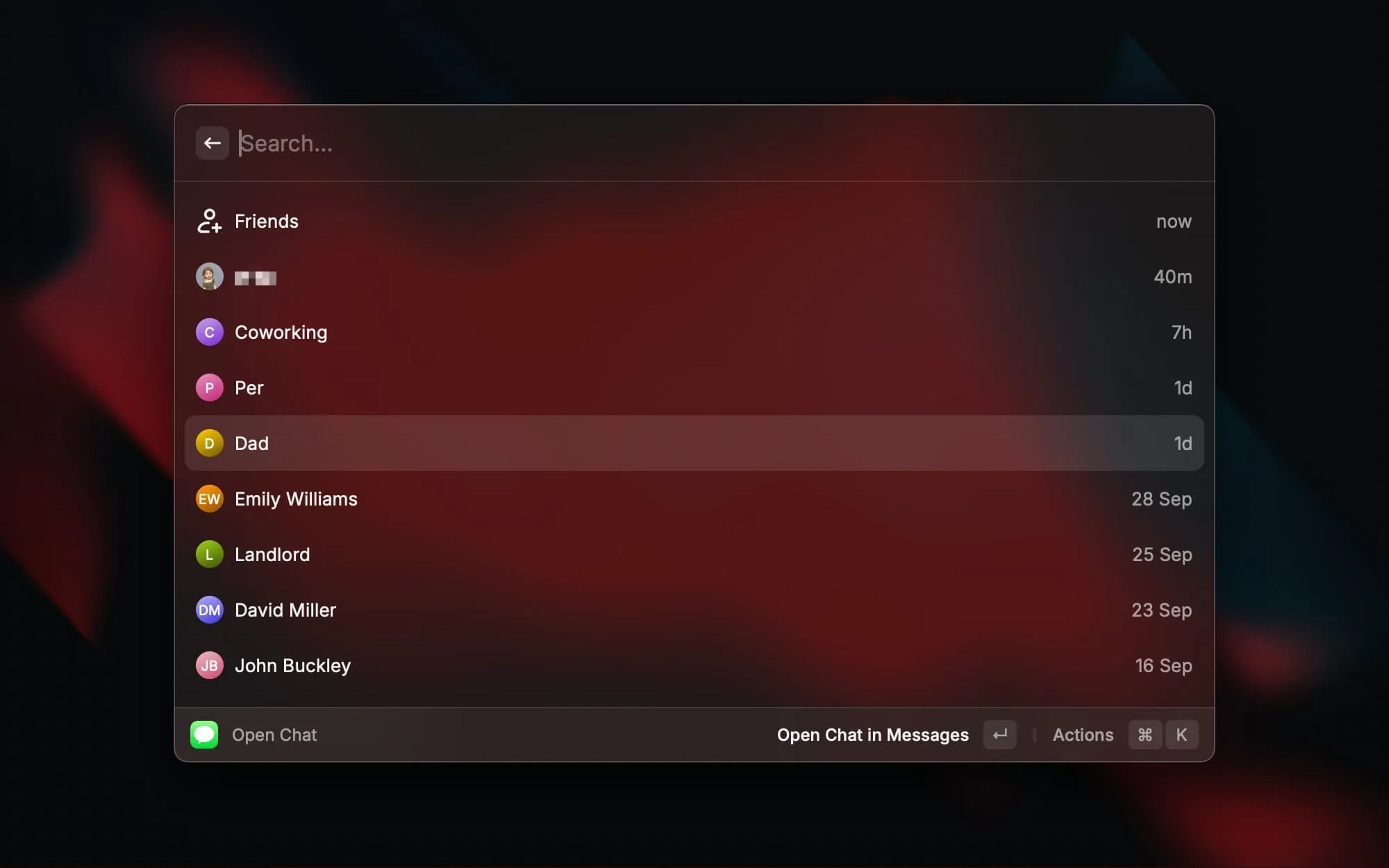 Messages screenshot 1