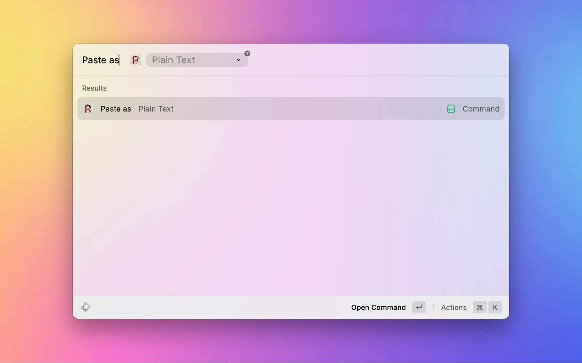 Paste as Plain Text screenshot 1
