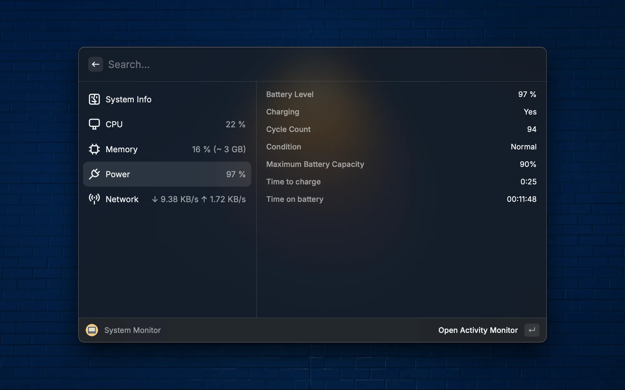 System Monitor screenshot 3
