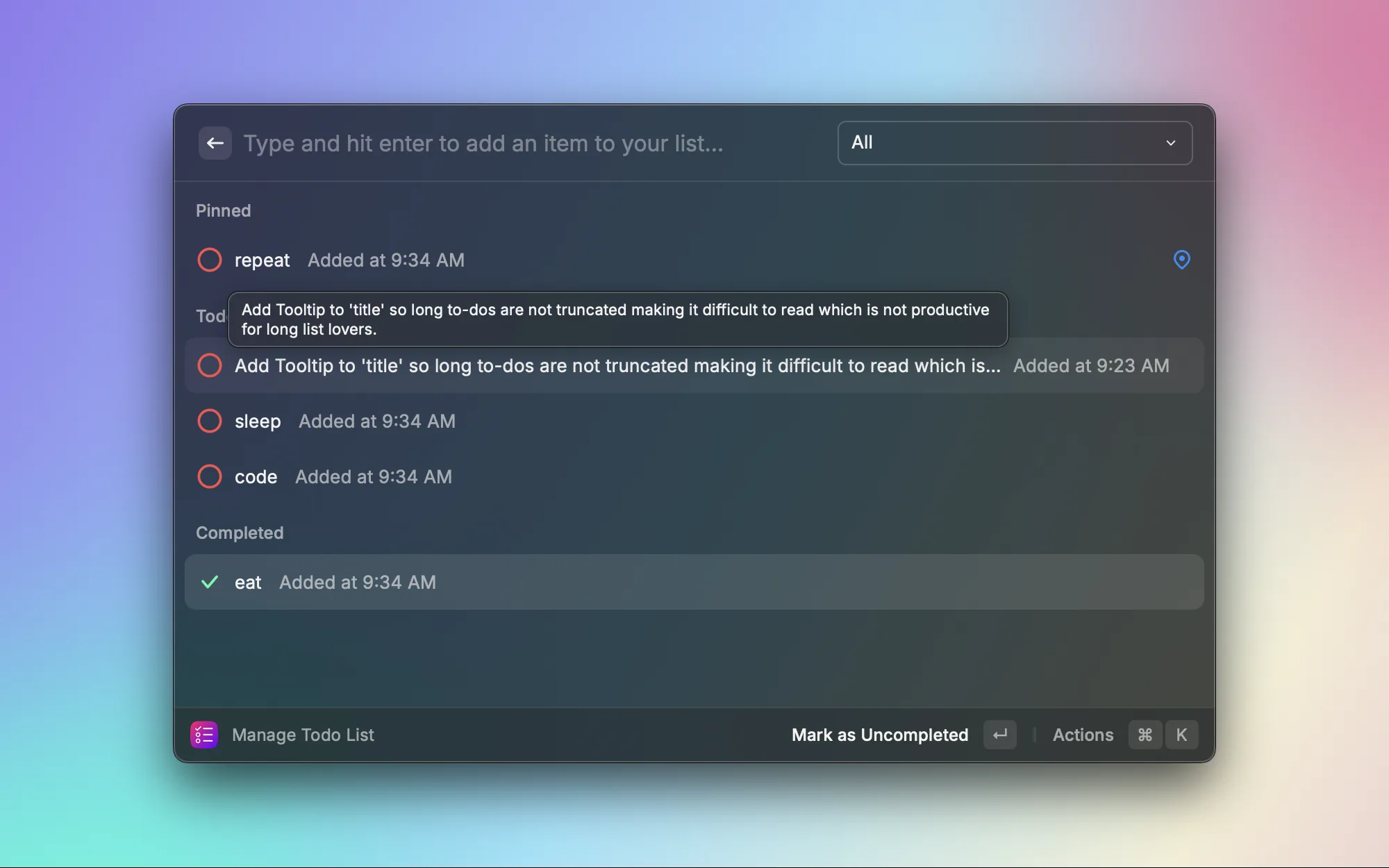 Todo List screenshot 3