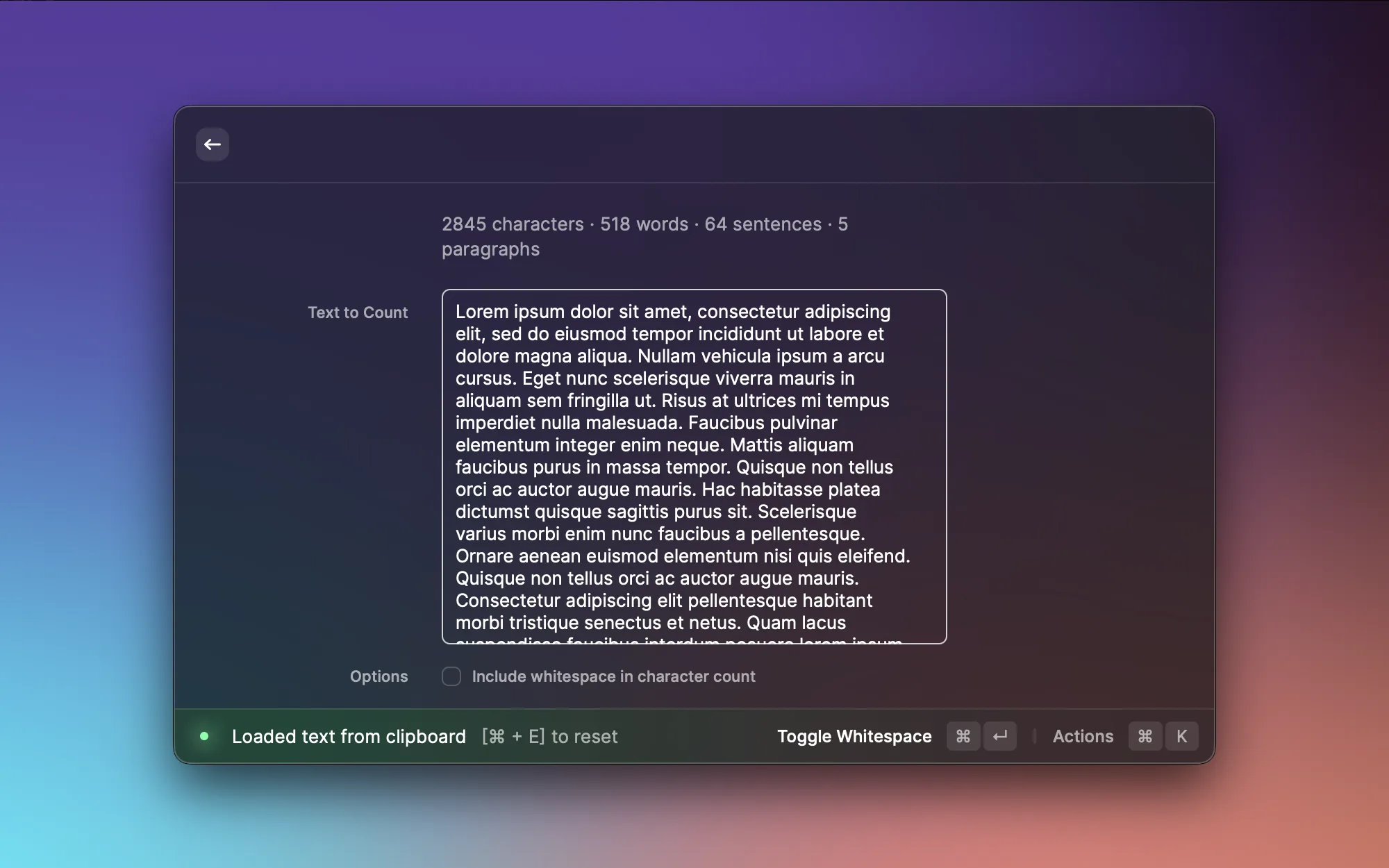 Word Count screenshot 1