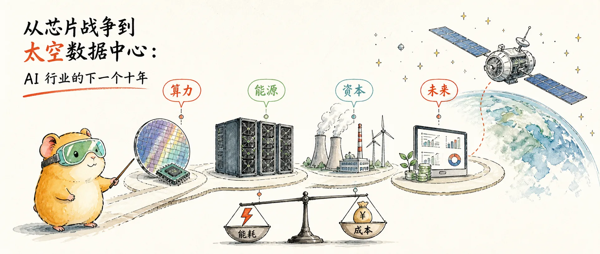 从芯片战争到太空数据中心：AI 行业的下一个十年 的文章封面图