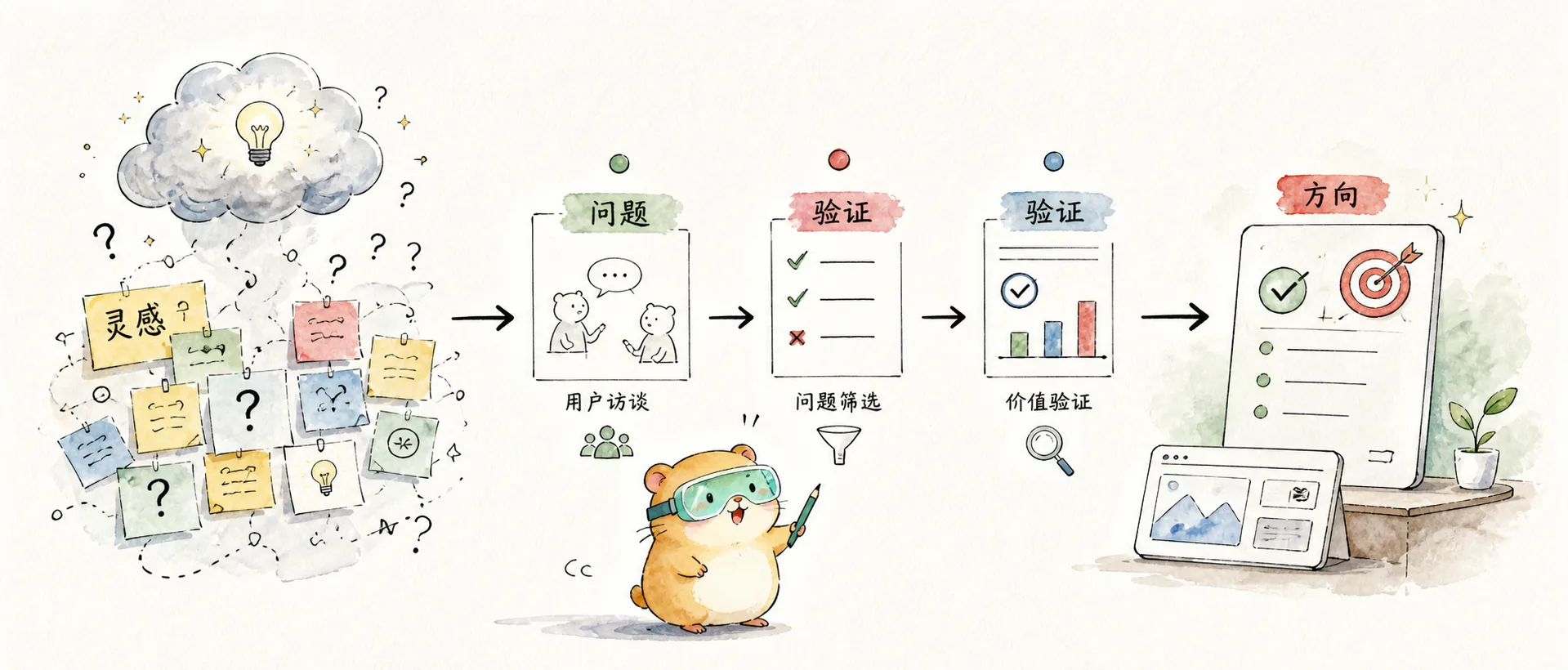 想法验证：从模糊灵感到可执行方向 的文章封面图